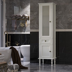 Opadiris Шкаф-пенал для ванной Кантара 46 L слоновая кость – фотография-2